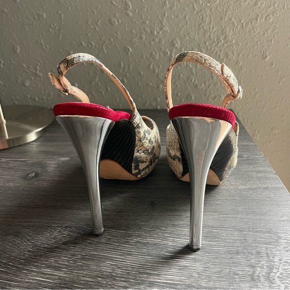Enrico Cuini Slingback Snake Platforms - Picture 10 of 16
